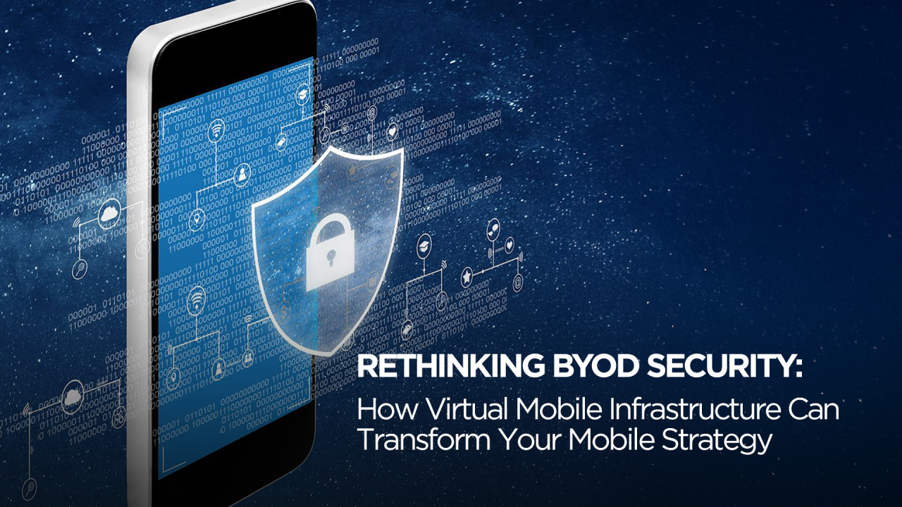 Rethinking BYOD Security: How Virtual Mobile Infrastructure Can Transform Your Mobile Strategy Rethinking BYOD Security: How Virtual Mobile Infrastructure Can Transform Your Mobile Strategy