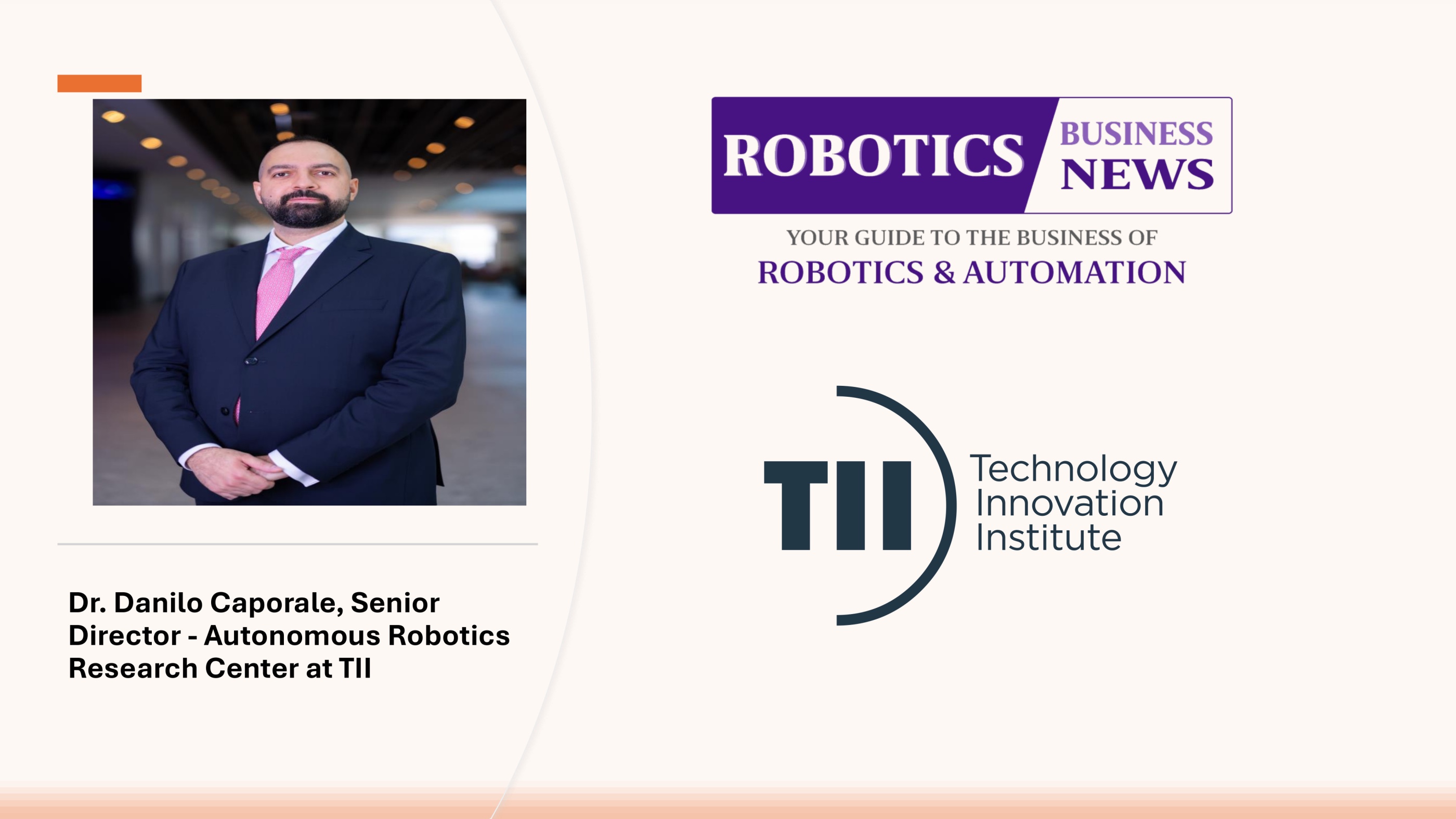 Dr. Danilo Caporale of TII on Launching the Region’s First AI and Robotics Lab with NVIDIA to Advance UAE’s Vision 2031